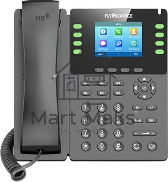 Телефон IP Flyingvoice P23G серый (упак.:1шт)