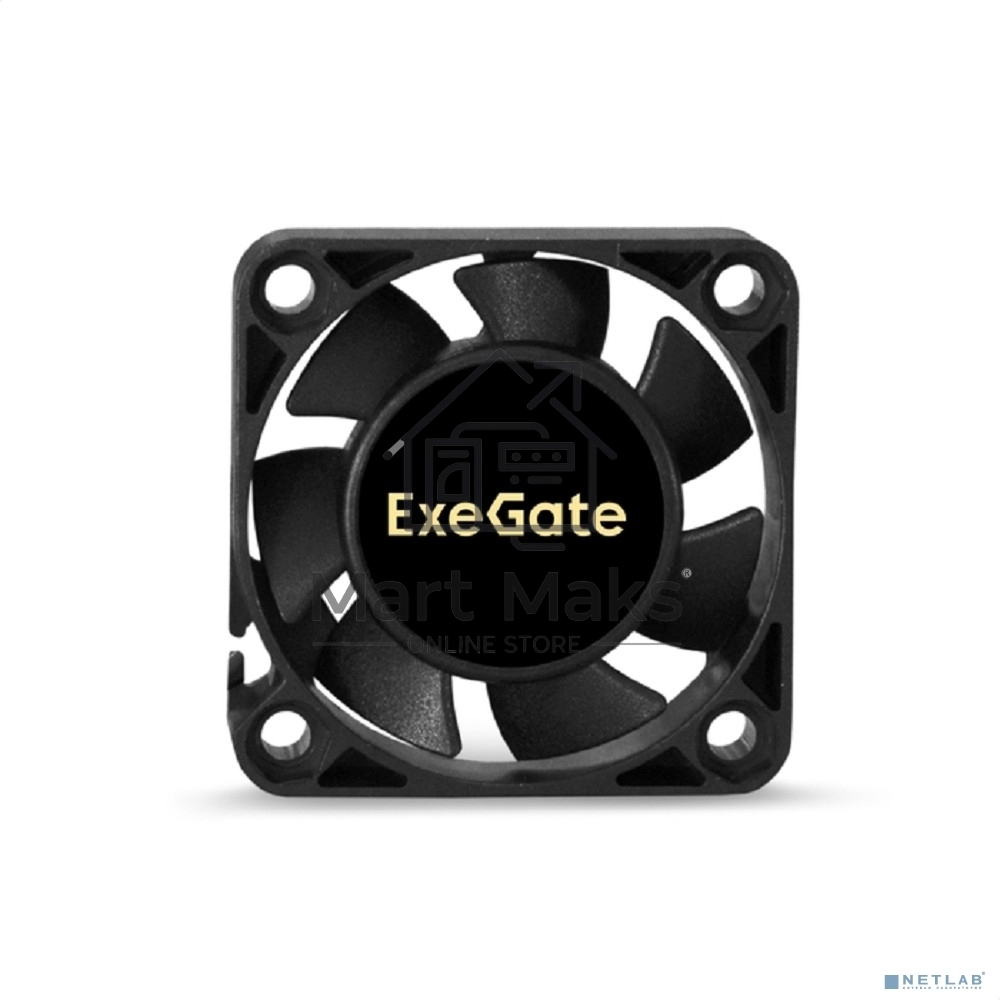 Вентилятор для корпуса ExeGate EX04010S2P черный, 40 мм, 5000 об/мин, 24 дБ, 2 pin