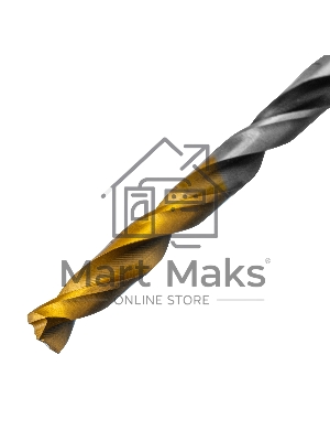 Сверло спиральное по металлу Denzel 4,2 x 75мм, Р6М5, Golden Tip, многогранная заточка