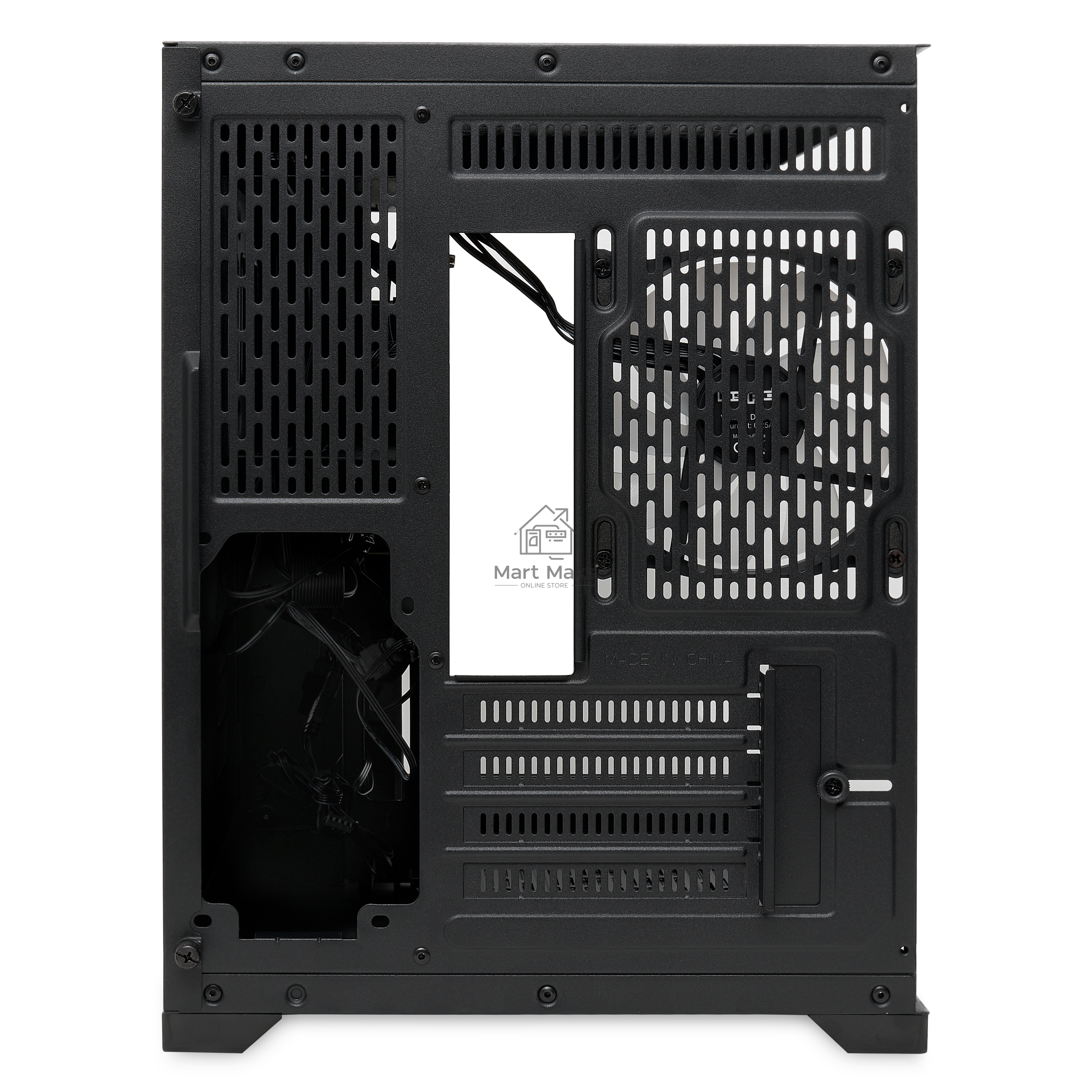 Компьютерный корпус  HSPD F330, Panoramic Mini-tower, черный, TG, 0.5 SPCC, 3x120mm ARGB mATX, mITX 160/400/200mm 1x2.5