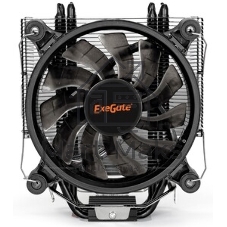 Кулер для процессора ExeGate Dark Magic EXX400V3 PWMRGB, 120 мм, алюминий/медь, 800-1800 об/мин, 11-33 дБ, 4 pin PWM, 140 Вт, высота 148 мм, RGB
