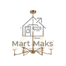 Люстра Ambrella light LH56054/6+3 BS/FR латунь/белый матовый E14*9 max 40W D765*1060