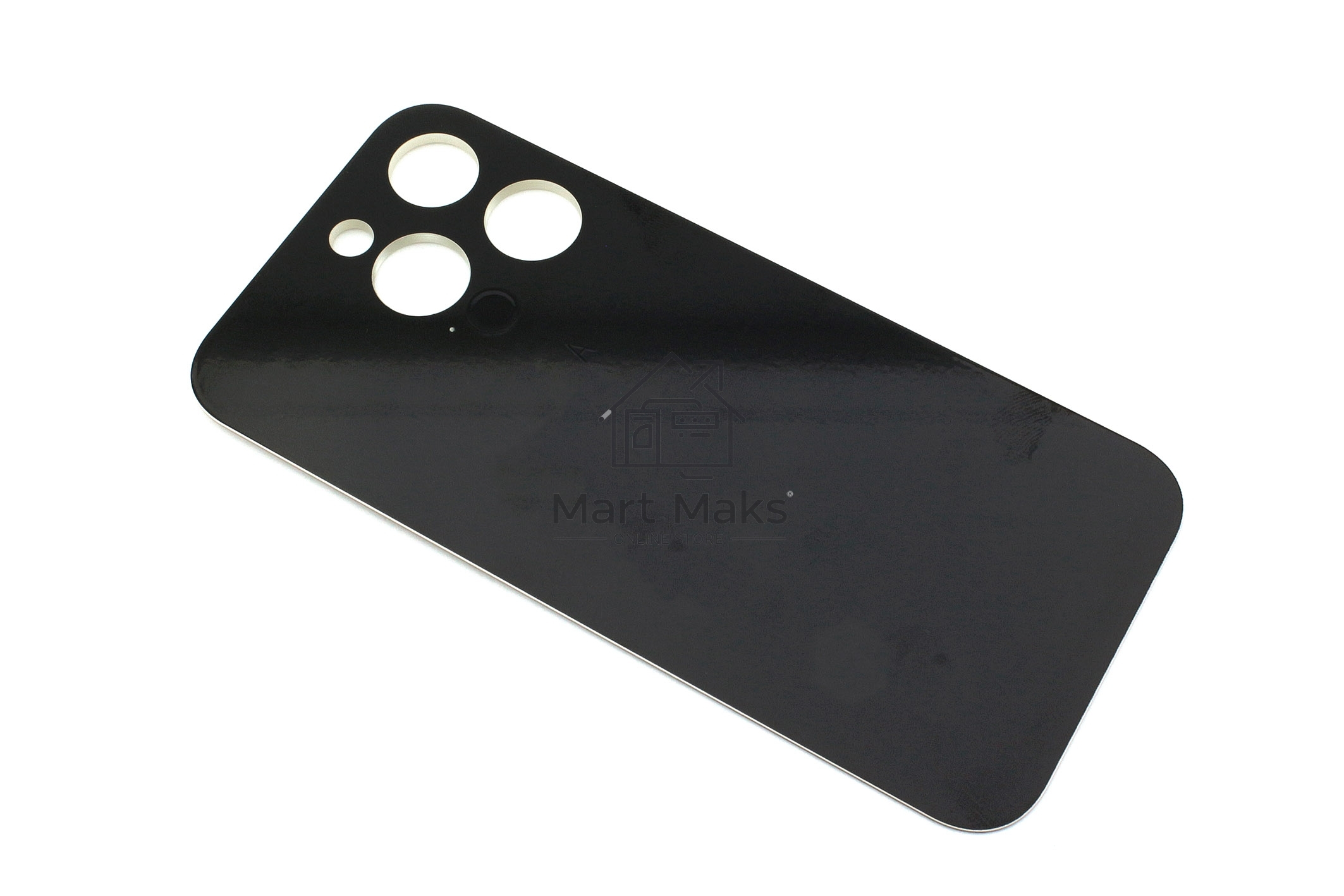 Задняя крышка (стекло) для iPhone 14 Pro (A2891) в сборе со стеклом камеры (узкий вырез) золотая