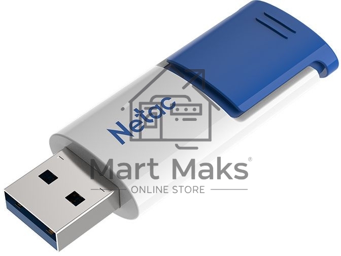 Флешка USB R/W R/W Netac 512Gb U182 NT03U182N-512G-30BL USB3.0 синий/белый