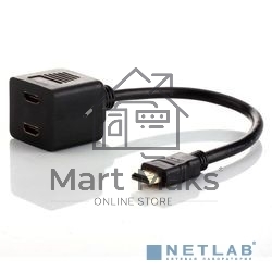 ПЕРЕХОДНИК Rexant (17-6832) шт.HDMI - 2гн.HDMI (провод) GOLD 