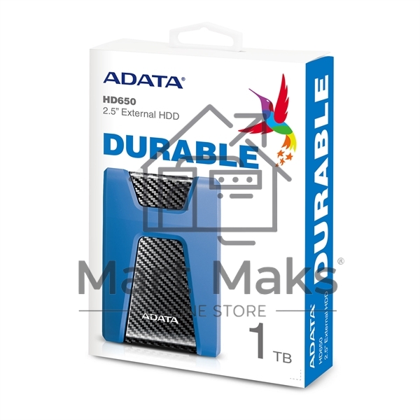 Внешний жесткий диск ADATA 1TB ADATA HD650 AHD650-1TU31-CBL USB 3.1, синий Retail