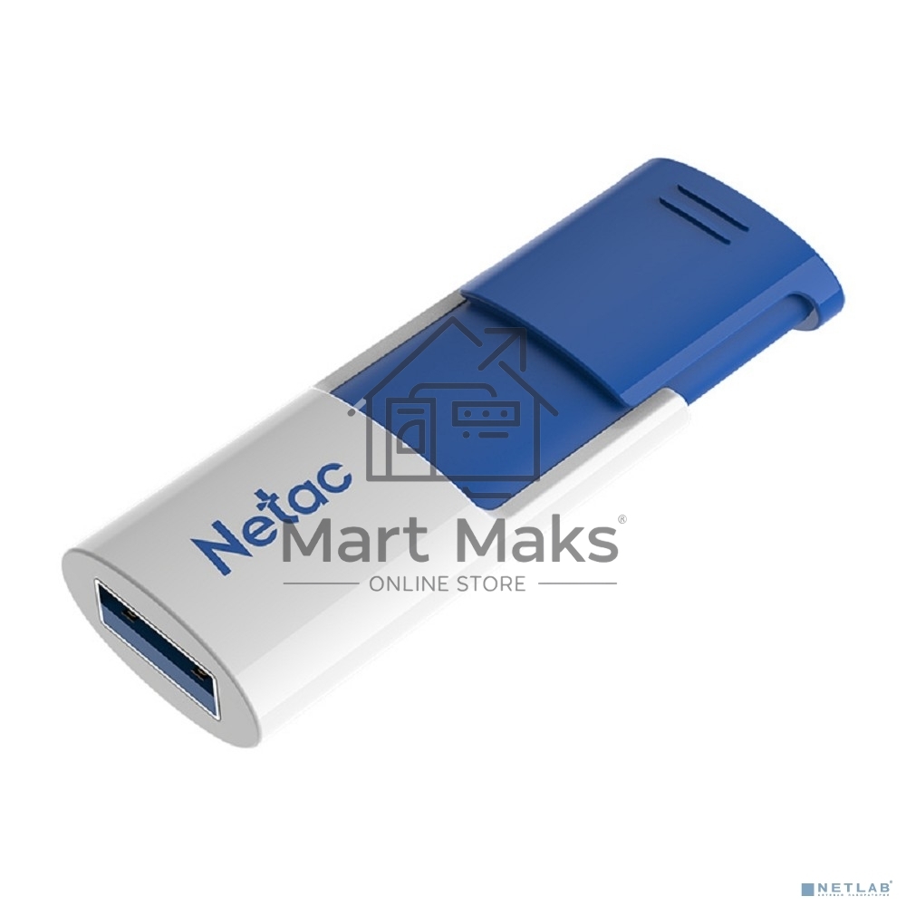 Флешка USB Netac U182 Blue (NT03U182N-256G-32BL), 256Gb, USB 3.0, R/W 70/30, белый/синий