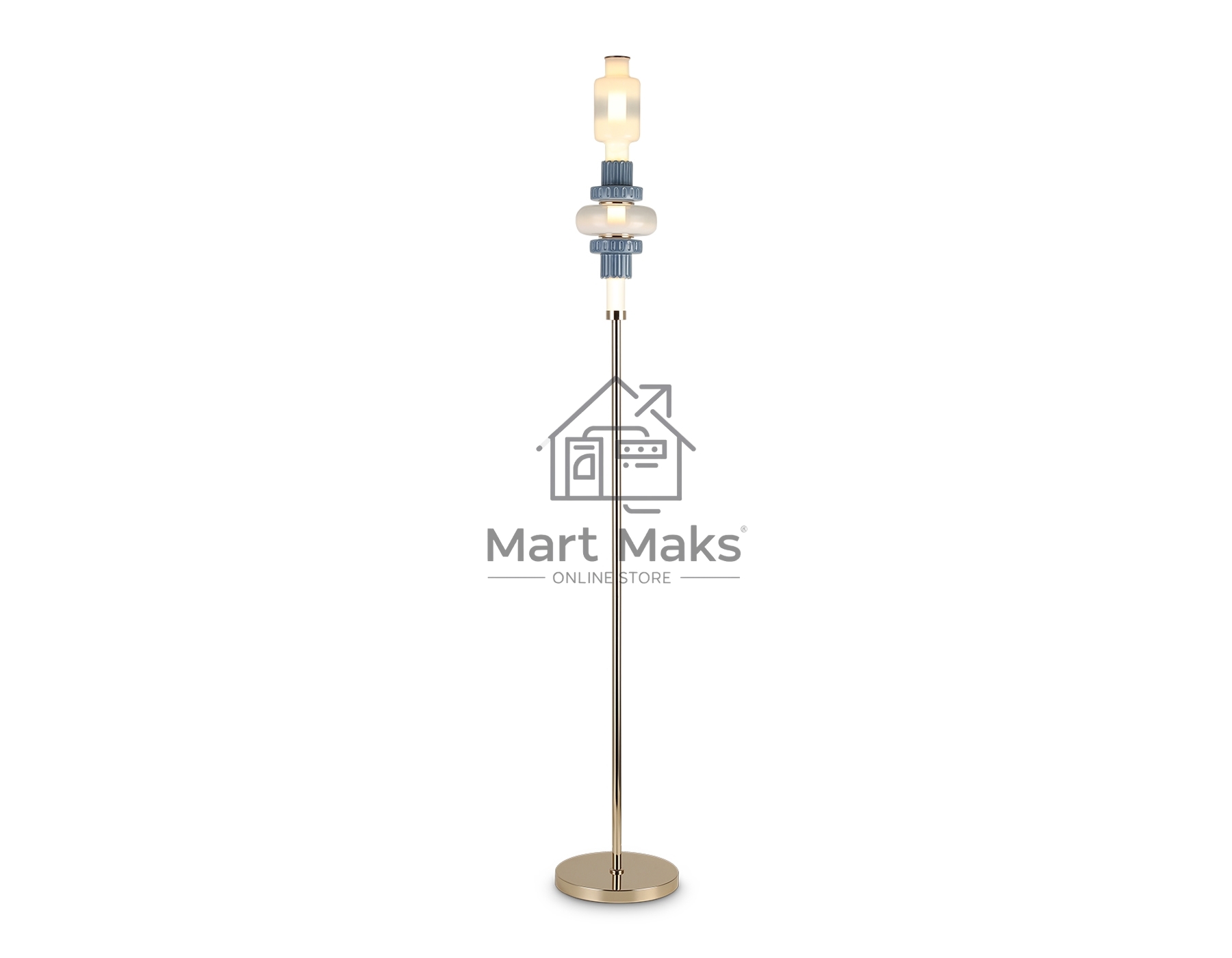 Светильник Ambrella light LH53132 GD/WH/GB золото/белый/серо-синий 8W 3000K D250*1635