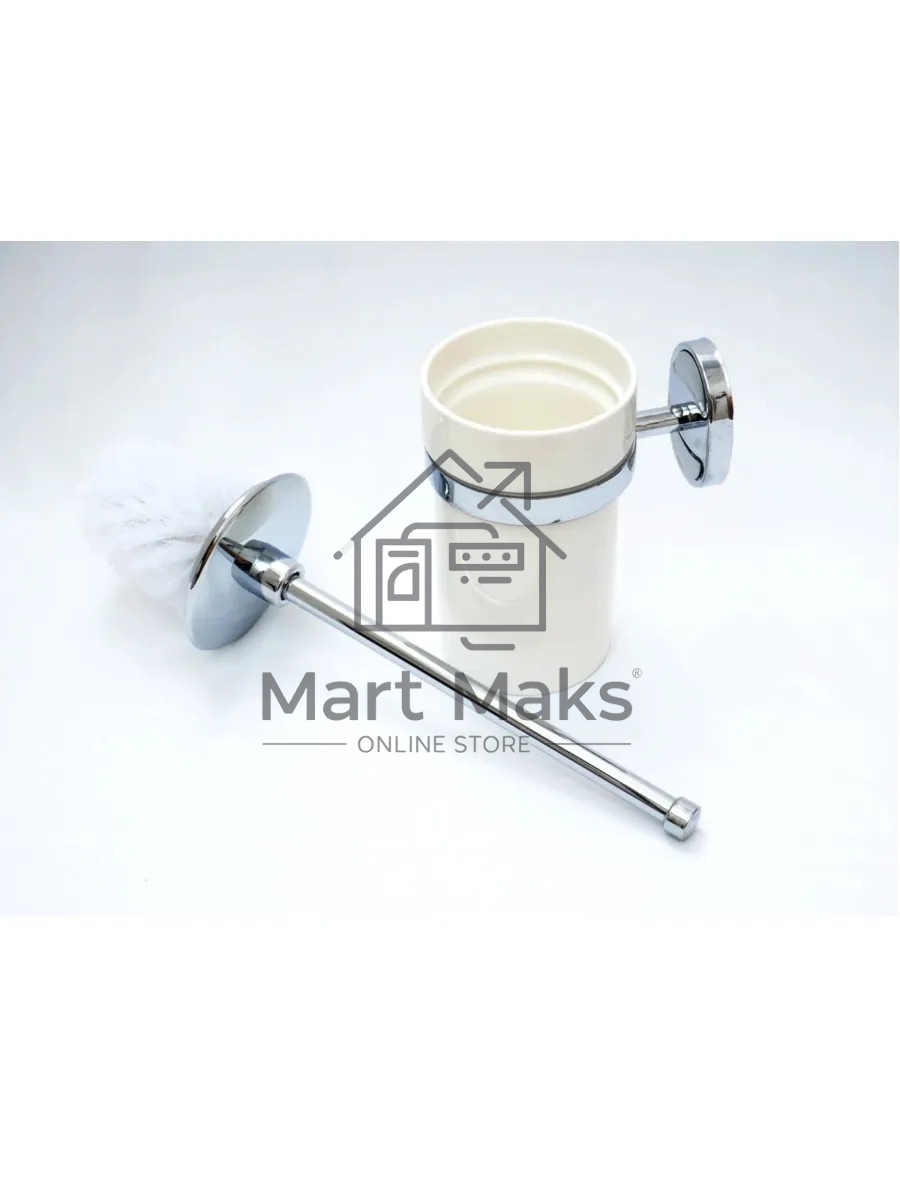 Туалетный ершик Potato Genius в комплекте с крышкой к стене P2910-2, хром
