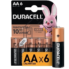 Батарейка DURACELL LR6-6BL BASIC (6/60/16800)