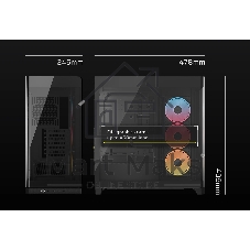 Корпус Corsair iCUE Link 4500X LX-R RGB Black, Midi-Tower, чёрный, 3 x 120 мм