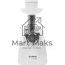 Мясорубка электрическая Bosch MFW2515W белый, 1500 Вт, 1.7 кг/мин, защита от перегрузки, насадки - 4