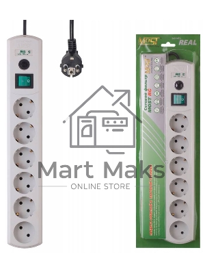 Сетевой фильтр Most RG 10 м (6 розеток) белый (коробка)