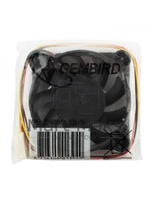 Вентилятор для корпуса Gembird D50BM-12AS-R черный, 50 мм, 5000 об/мин, 25 дБ, 3 pin