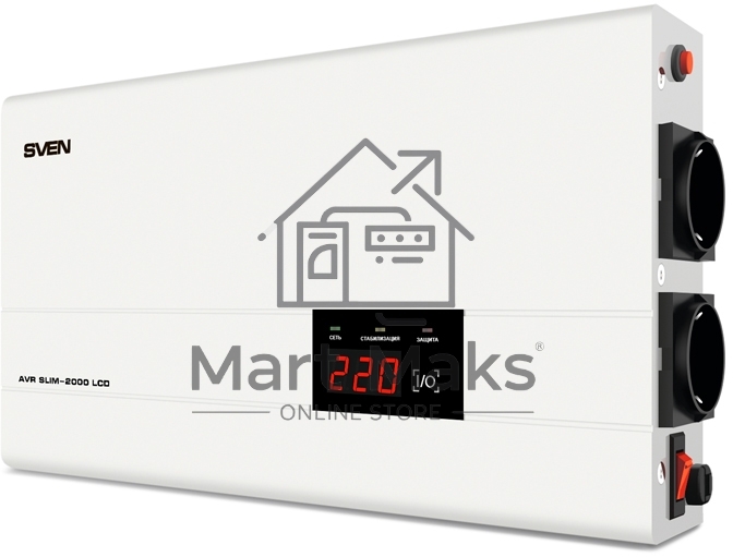 Сетевые фильтры SVEN Стабилизатор напряжения AVR SLIM-2000 LCD