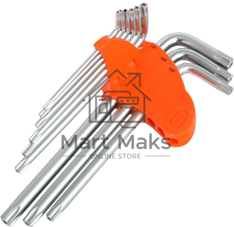 Набор ключей PATRIOT SKТ-9L, TORX, длинные, T10-T50, CRV, 9 шт