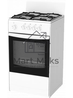 Плита газовая Darina S4 GM 441 101 белый, конфорок 4 шт, духовка 50 л, 50 см x 85 см x 51 см