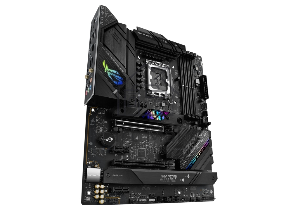 Материнская плата ASUS ROG STRIX B760-F GAMING WIFI, LGA 1700, Intel B760, 4xDDR5, 4xSATA, 3xM.2, 1xPCI-E 5.0 x16, 1xPCI-E 3.0 x4, 1xHDMI, 1xDP, 1x 2.5Gb LAN, 1xUSB-A 3.2 Gen 2, 6xUSB-A 3.2 Gen 1, 1xUSB-C 3.2 Gen 2x2, 5x3.5 мм, 7.1, Standard-ATX