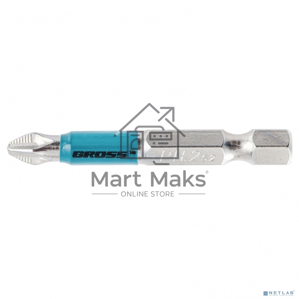 Набор бит PH2х50, сталь S2, 10 шт. Gross