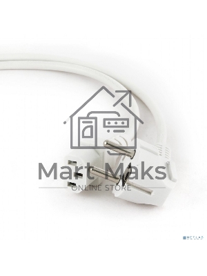 Кабель питания Gembird 1.8м, VDE(0.75мм), белый, с зазем., пакет PC-186W-VDE