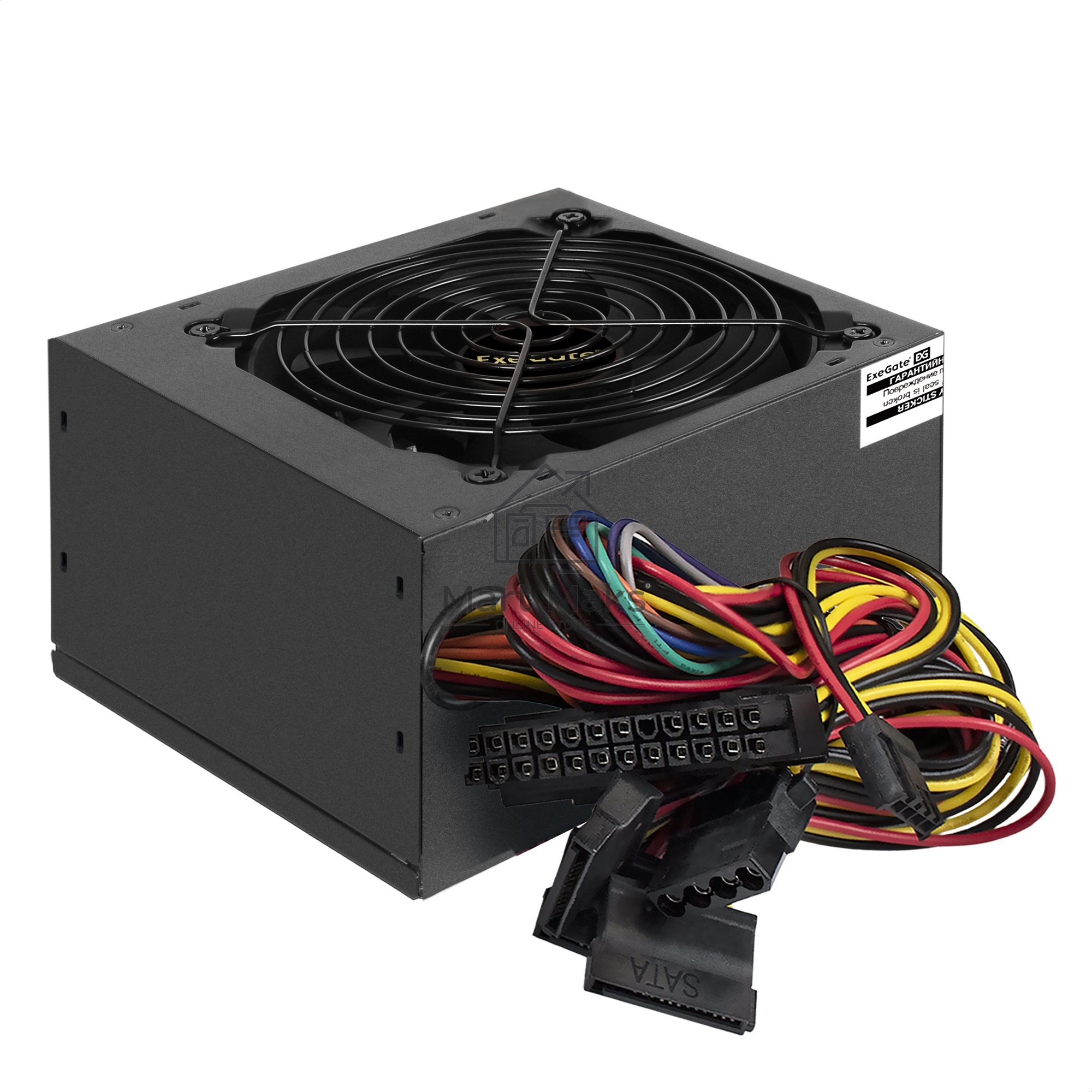 Блок питания ExeGate 750PPE, 750W, (ATX, APFC, SC, КПД 80% (80 PLUS), 12cm fan, 24pin, 2x(4+4)pin, 4xPCI-E, 6xSATA, 3xIDE, black, кабель 220V 1,8м с защитой от выдергивания)