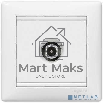 Телевизионная проходная розетка Legrand Valena 774431, белая, 14дБ