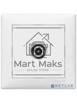 Телевизионная проходная розетка Legrand Valena 774431, белая, 14дБ