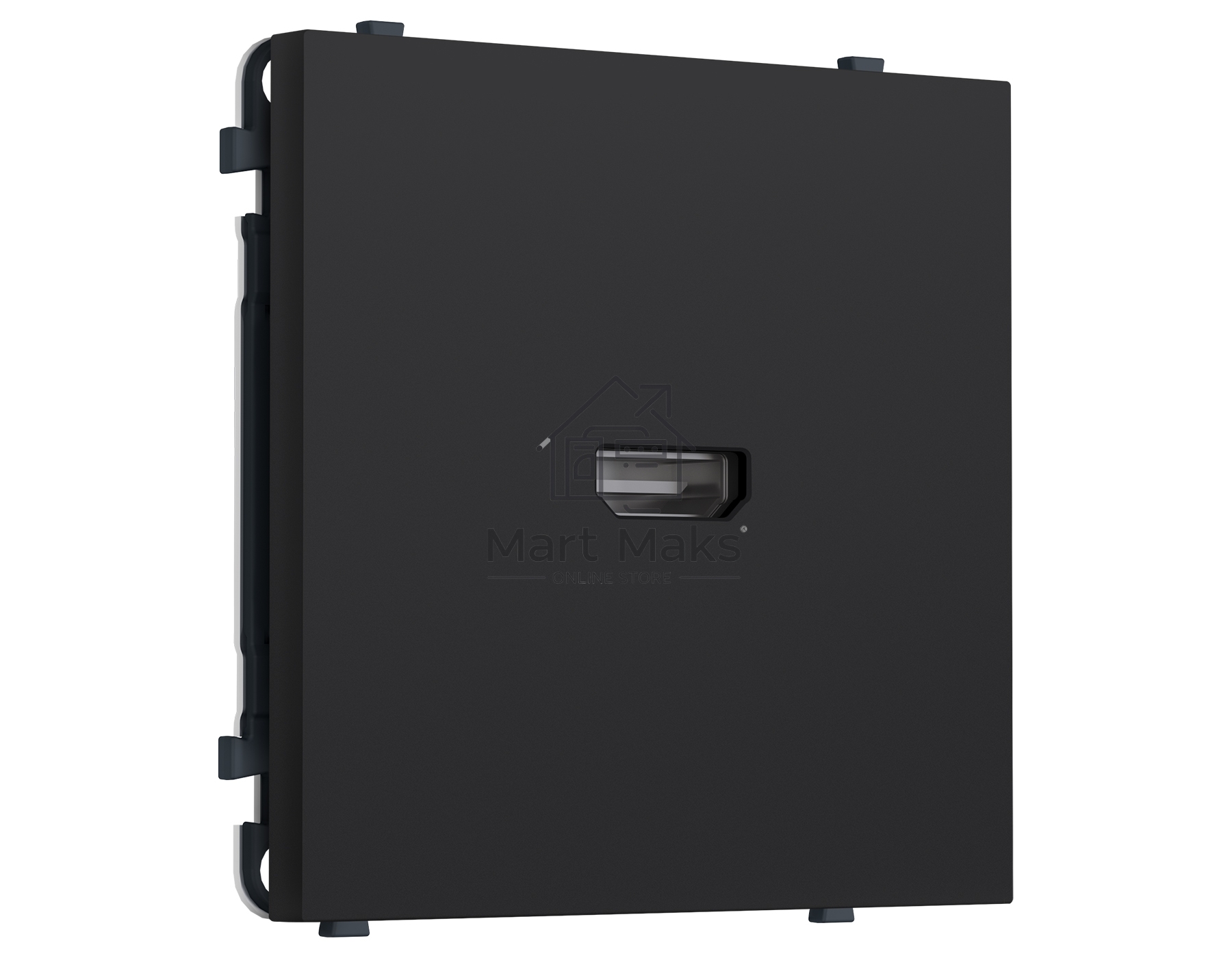 Комплект механизма розетки HDMI 2.1 SIGMA Черный Мягкое касание 30V/900MS 4K-120HZ 8K-60Hz QUANT PRO (SP9940, PR223)