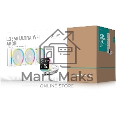 Система водяного охлаждения Deepcool LQ360 Ultra ARGB Soc-AM5/AM4/1200/1700/1851 белый 4-pin 38.71dB Al LCD 350W 1900gr Ret (R-LQ360-WHASMC-G-1)