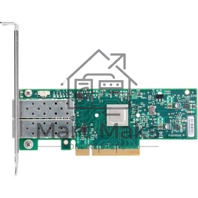 Сетевая карта ConnectX-4 Lx EN network interface card, 25GbE dual-port SFP28, PCIe3.0 x8, tall bracket, SR-IOV, TCP/UDP, MPLS, VxLAN, NVGRE, GENEVE, iSER, NFS RDMA, SMB Direct, ROHS R6