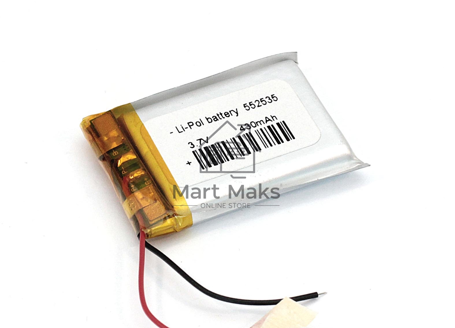 Аккумулятор Li-Pol (батарея) 5.5*25*35мм 2pin 3.7V/430mAh
