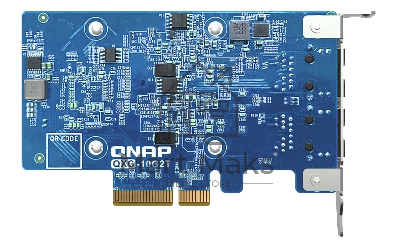 Сетевая карта QNAP QXG-10G2T Dual-port BASET 10GbE network expansion card; low-profile form factor; PCIe Gen3 x4