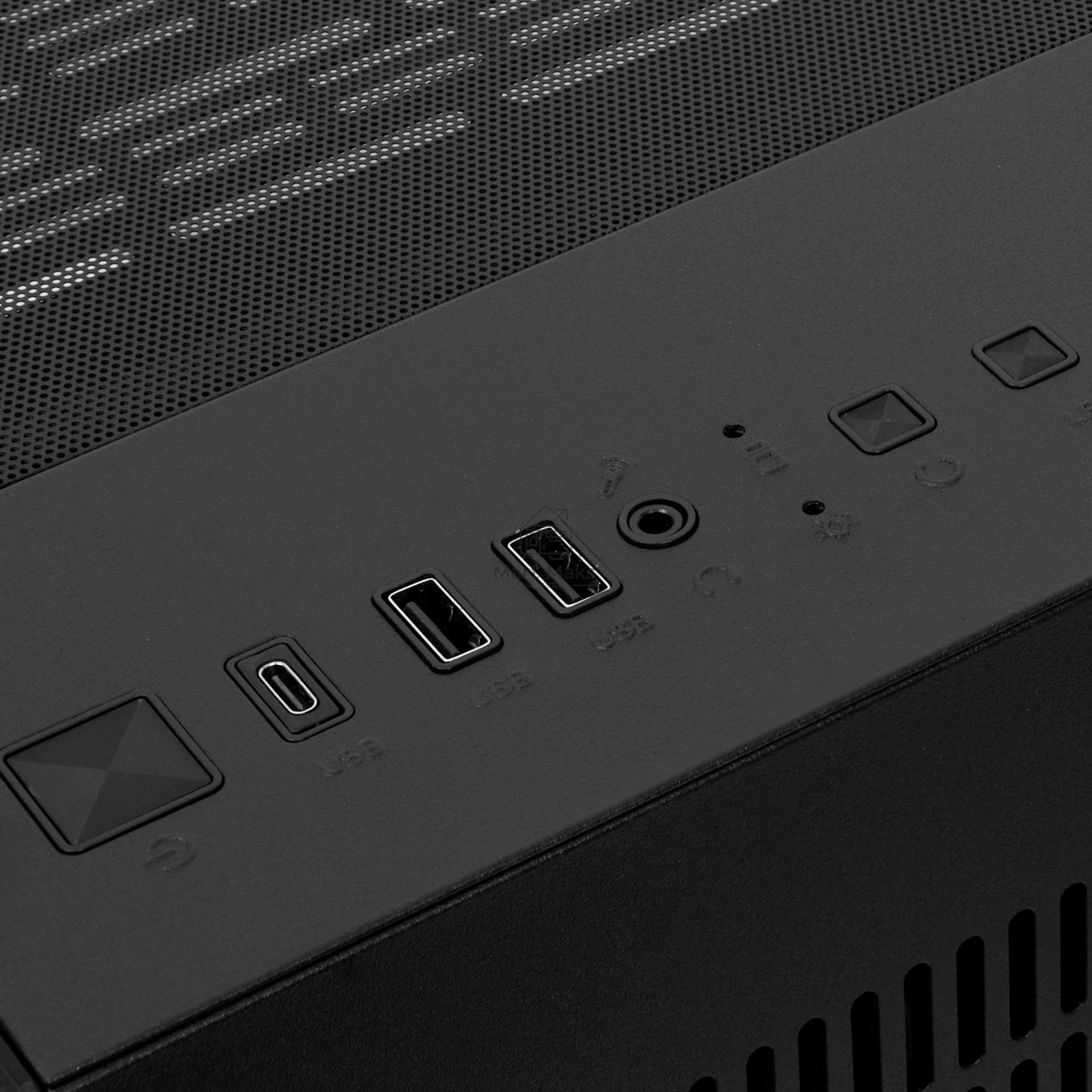 Компьютерный корпус  HSPD F330, Panoramic Mini-tower, черный, TG, 0.5 SPCC, 3x120mm ARGB mATX, mITX 160/400/200mm 1x2.5