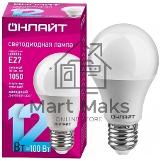 Лампа светодиодная ОНЛАЙТ 90116 OLL-A60-15-230-6.5K-E27-PROMO