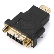 Переходник GoPower HDMI (m)-DVI-D (f) черный Premium Zip-Lock c подвесом (1/250)