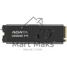 Накопитель SSD ADATA LEGEND 970, 2Tb, PCIe 5.0 x4, M.2 2280, NVMe, R/W 10000/10000, с радиатором