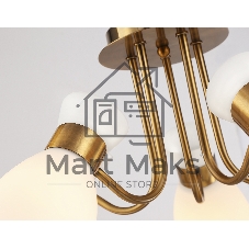 Светильник Ambrella light TR3218/5 GD/FR золото/белый матовый E27*5 max 40W D580*290