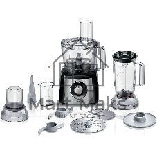 Кухонный комбайн Bosch MCM3501M 800 Вт, Скорости: 2, Блендер 1 л, Чаша 2.3 л, черный/серебристый