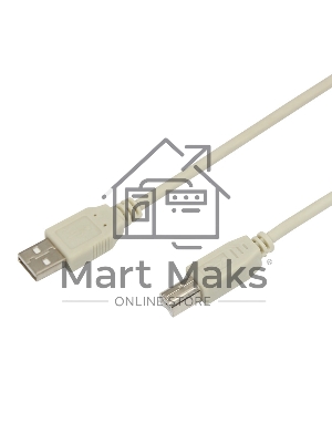 Кабель USB (шт. USB B - шт. USB A) 3 метра, серый Rexant