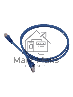 Патч-корд Lanmaster LAN-PC45/U5E-5.0-BL вилка RJ-45-вилка RJ-45 кат.5е 5м синий LSZH (уп.:1шт)