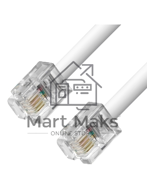 Телефонный шнур Greenconnect удлинитель для аппарата 5.0m GCR-TP6P4C-5.0m, 6P4C (джек 6p4c - jack 6p4c) белый Greenconnect Телефонный шнур удлинитель для аппарата 5.0m GCR-TP6P4C-5.0m, 6P4C (джек 6p4c - jack 6p4c) белый