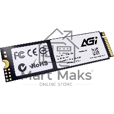 Накопитель SSD AGI AGI2T0G43AI818, 2Tb, PCIe 4.0 x4, M.2 2280, NVMe, R/W 5200/4700