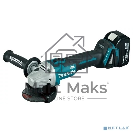 УШМ MAKITA DGA504RF ф125мм 18В 1х3Ач Li-ion 8500об/м 2.5кг,чем,пл пуск,anti-restart,б/щет