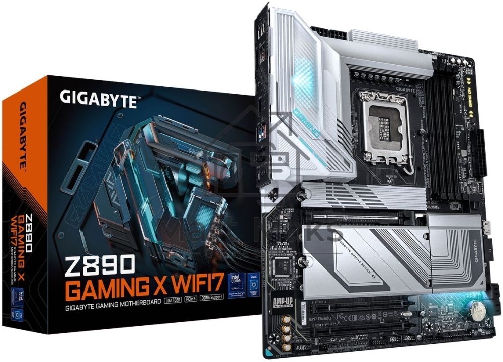 Материнская плата Gigabyte Z890 GAMING X WIFI7, LGA 1851, Intel Z890, 4xDDR5, 4xSATA, 4xM.2, 1xPCIe 5.0 x16, 2xPCIe 4.0 x4, 1xDP, 1xUSB-C, 1x 2.5Gb LAN, 3xUSB-A 3.2 Gen 1, 2xUSB-A 3.2 Gen 2, 4xUSB-A 2.0, 1xUSB4, 2x3.5 мм, 7.1, ATX