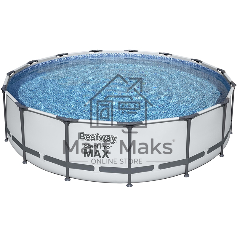 Каркасный бассейн Bestway Steel Pro Max (полный комплект) 457*107 см, 14970 л, Bestway 56488