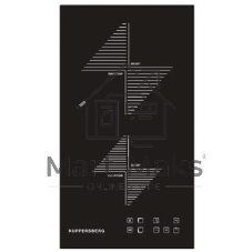 Индукционная варочная панель Kuppersberg ICO 301/домино, ширина 30 см, 2 зоны индукционного нагрева, сенсорное управление, 3 цифровых дисплея, 9 уровней мощности, таймер,автоотключение, защита от перелива, защита от детей, индикаторы остаточного тепла, Stop & Go, черный/прямой край