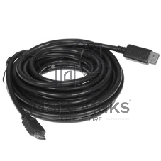 Кабель Cablexpert DisplayPort->HDMI, 7.5м, 20M/19M, черный, экран, пакет 
