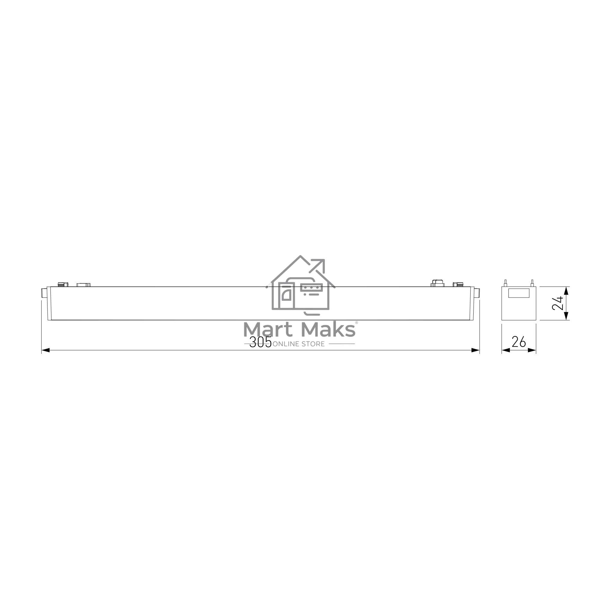 Трековый светильник Flat Magnetic 10W 4000K Vision (чёрный) 85088/01