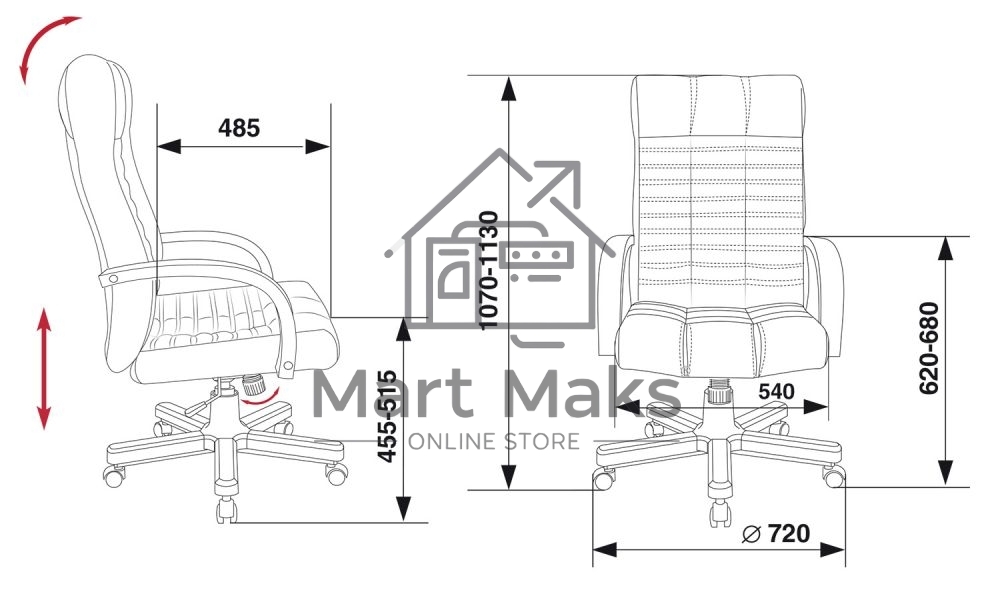 Кресло руководителя Бюрократ KB-10/WALNUT черный, искусственная кожа, крестовина металл