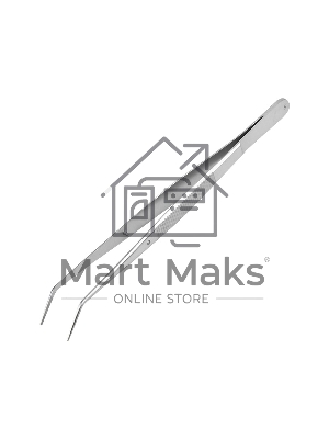 Пинцет изогнутый, узкий, фиксатор, рифленый 155 мм ПРОФИ Пинцет изогнутый, узкий, фиксатор, рифленый 155 мм ПРОФИ